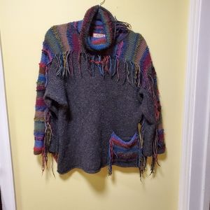 Beyond threads Gorgeous Alpaca Knit Fringe sweater